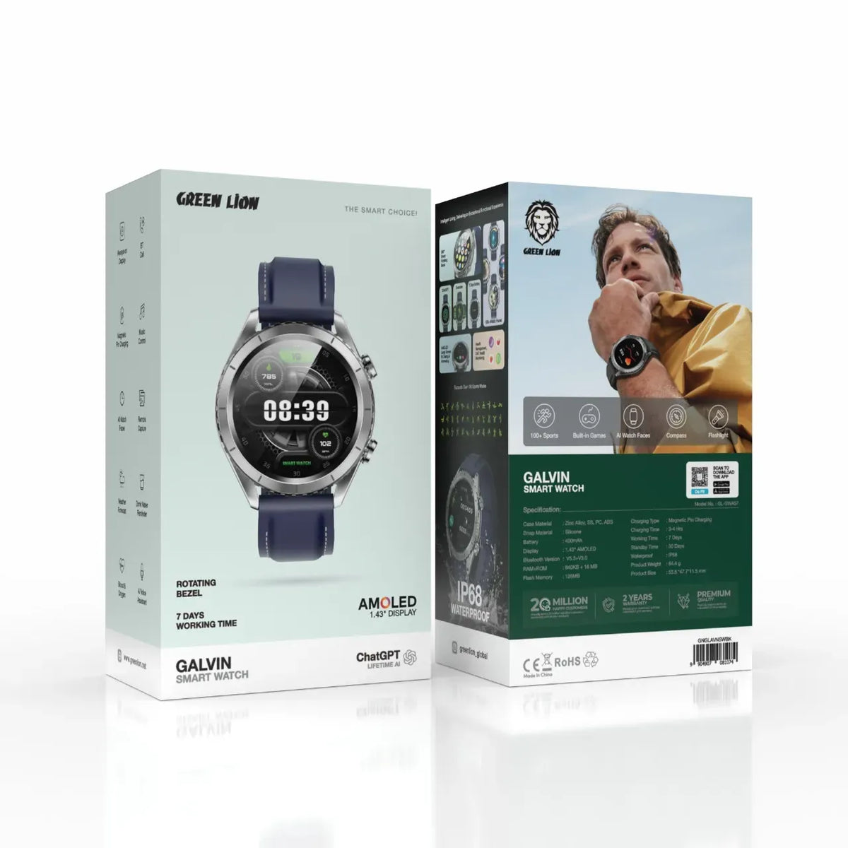 Green Lion Galvin Smart Watch - Blue&Silver – image 3