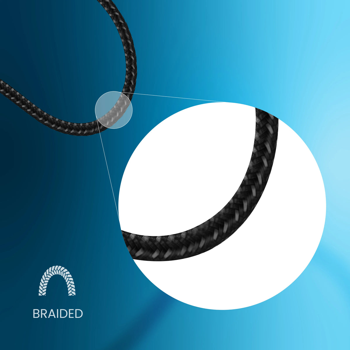 Powerology Braided Aux Lightning Audio Cable 1 2m 4ft – image 3