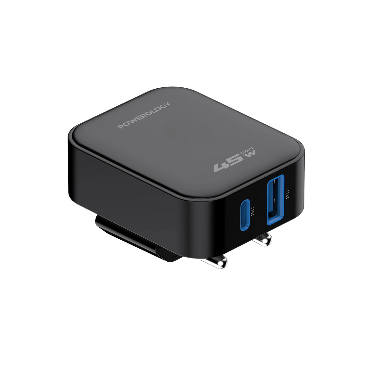 Powerology Crab Foldable Eu Gan Charger Black – image 10