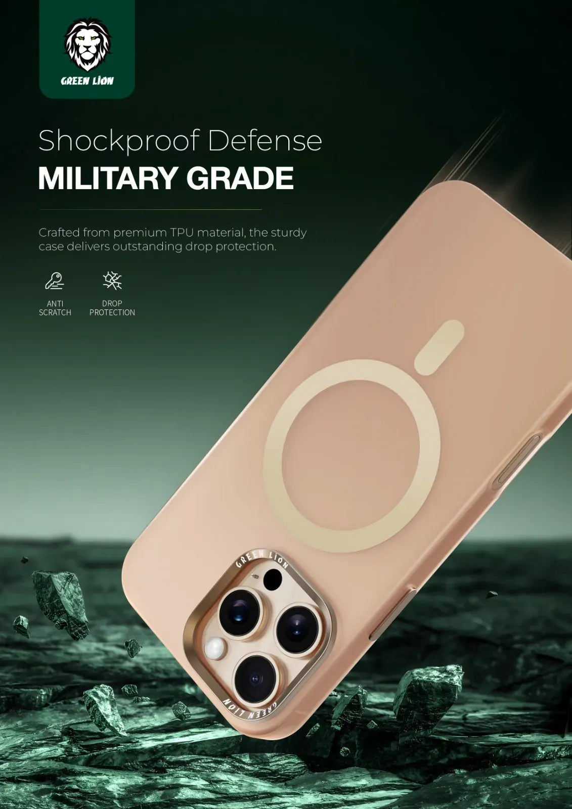 Green Lion Matte Mag Safe X Case - Desert – image 7