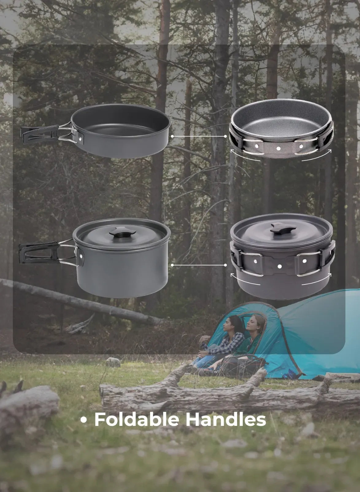 Green Lion 10 in 1 Camping Cookware Black – image 14