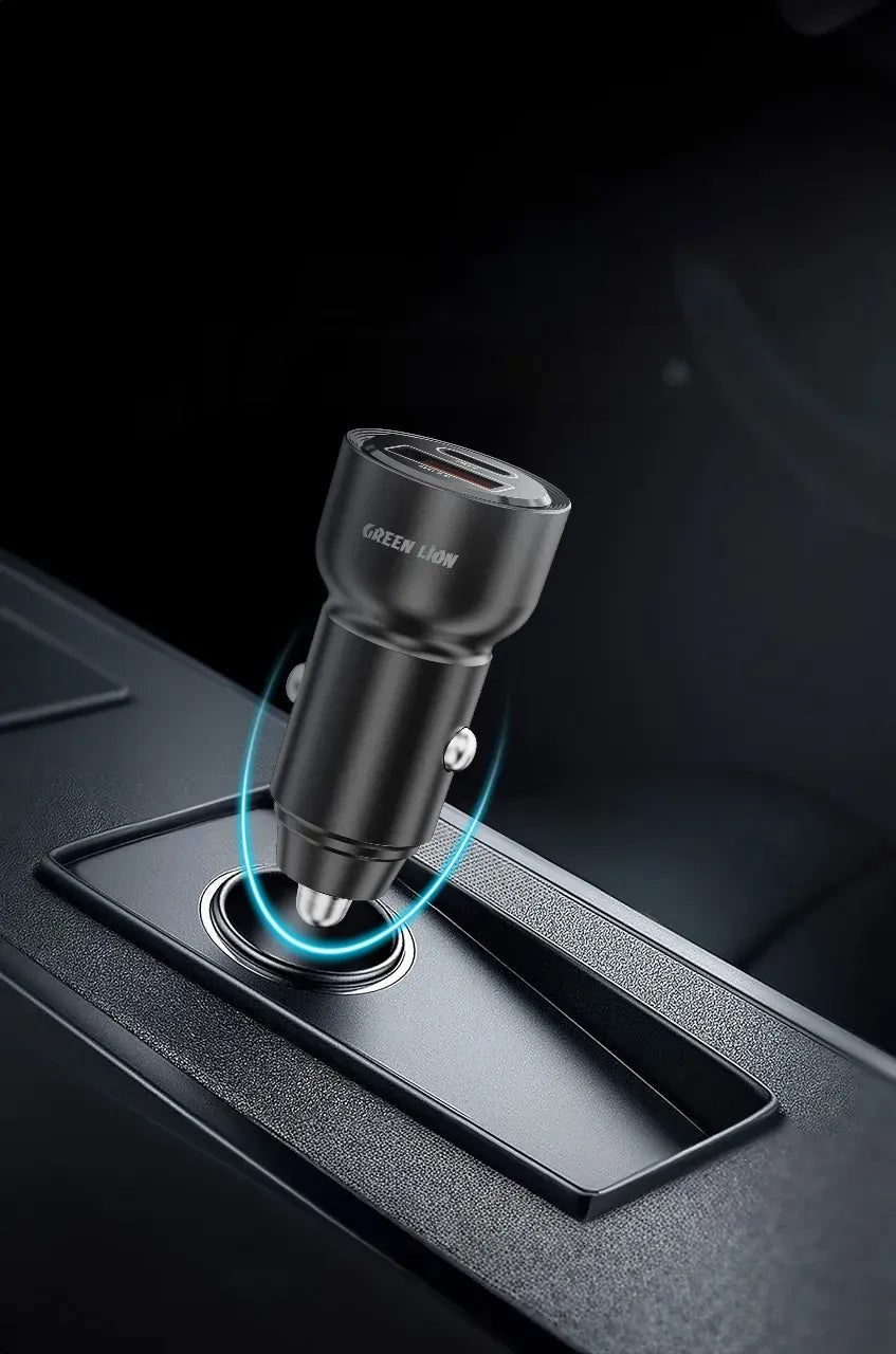 Green Lion Road Volt Car Charger PD+QC 60 W - Black