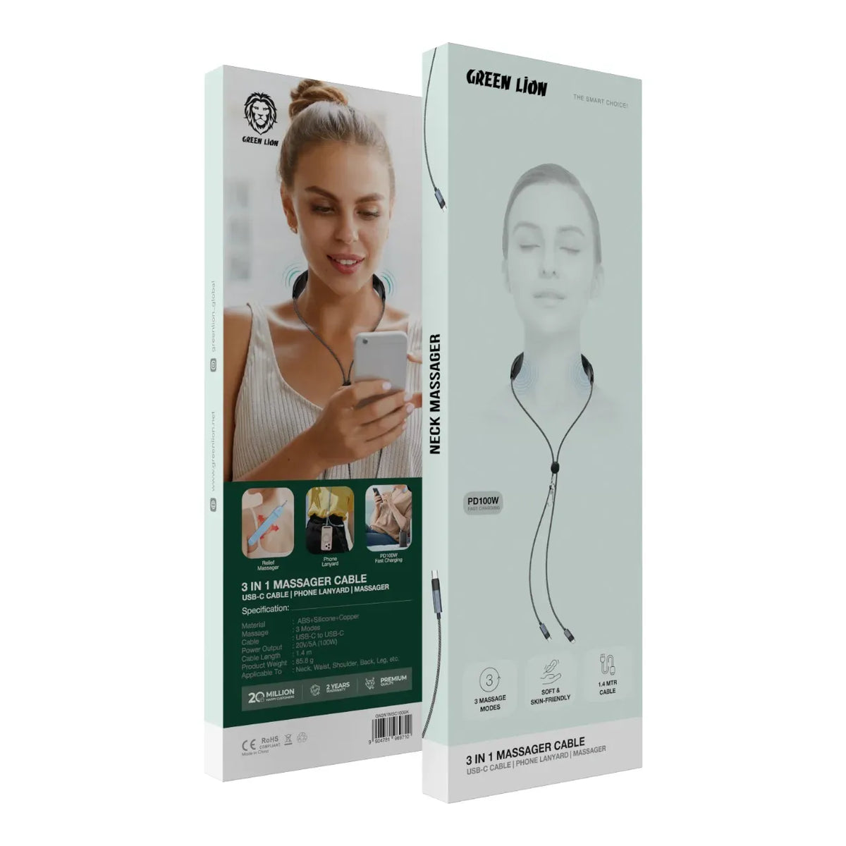 Green Lion 3 in 1 Massager Cable PD 100 W - Black – image 4