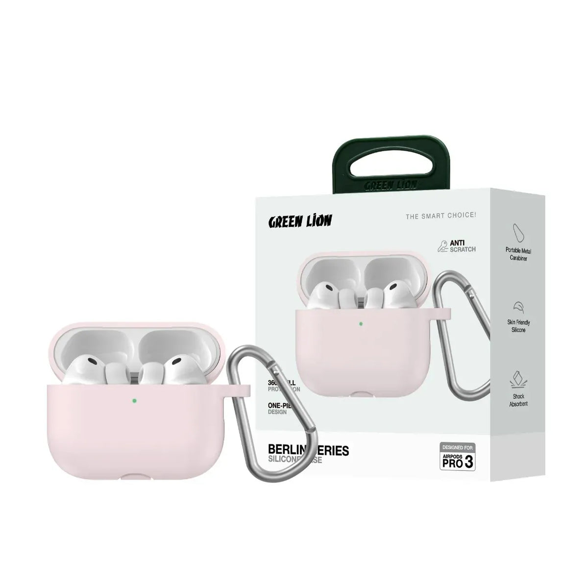 Green Lion Berlin Series Silicone Casefor Airpod Pro - Pink