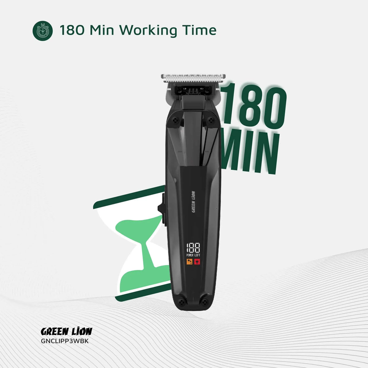 Green Lion Clip Master Professional Hair Clipper Black – image 14