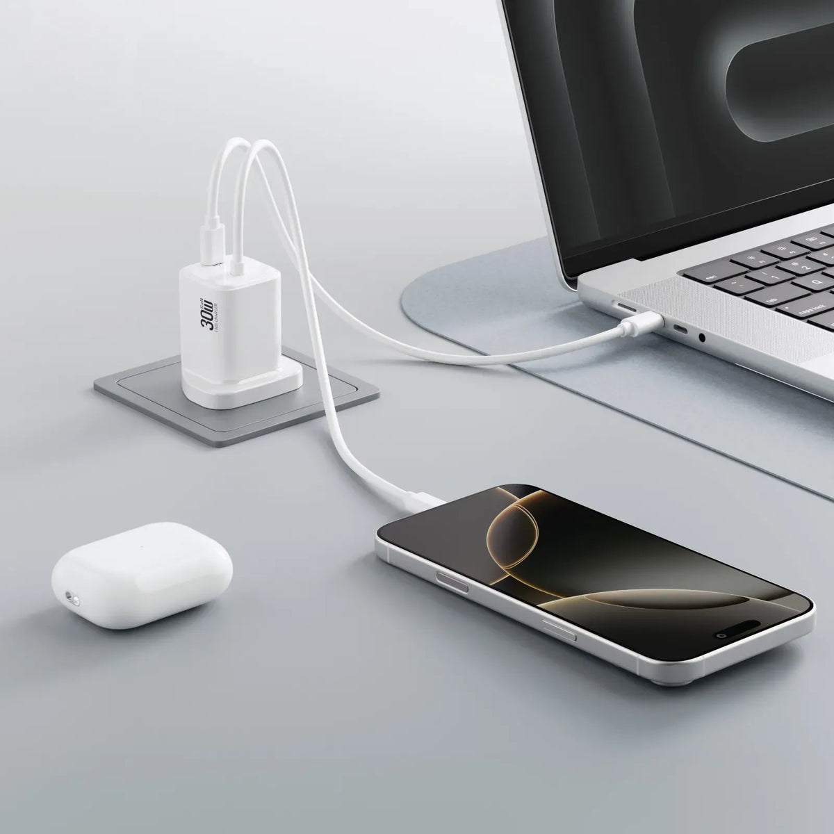 Green Lion Bridge Charge Integrated Adapter White – image 2