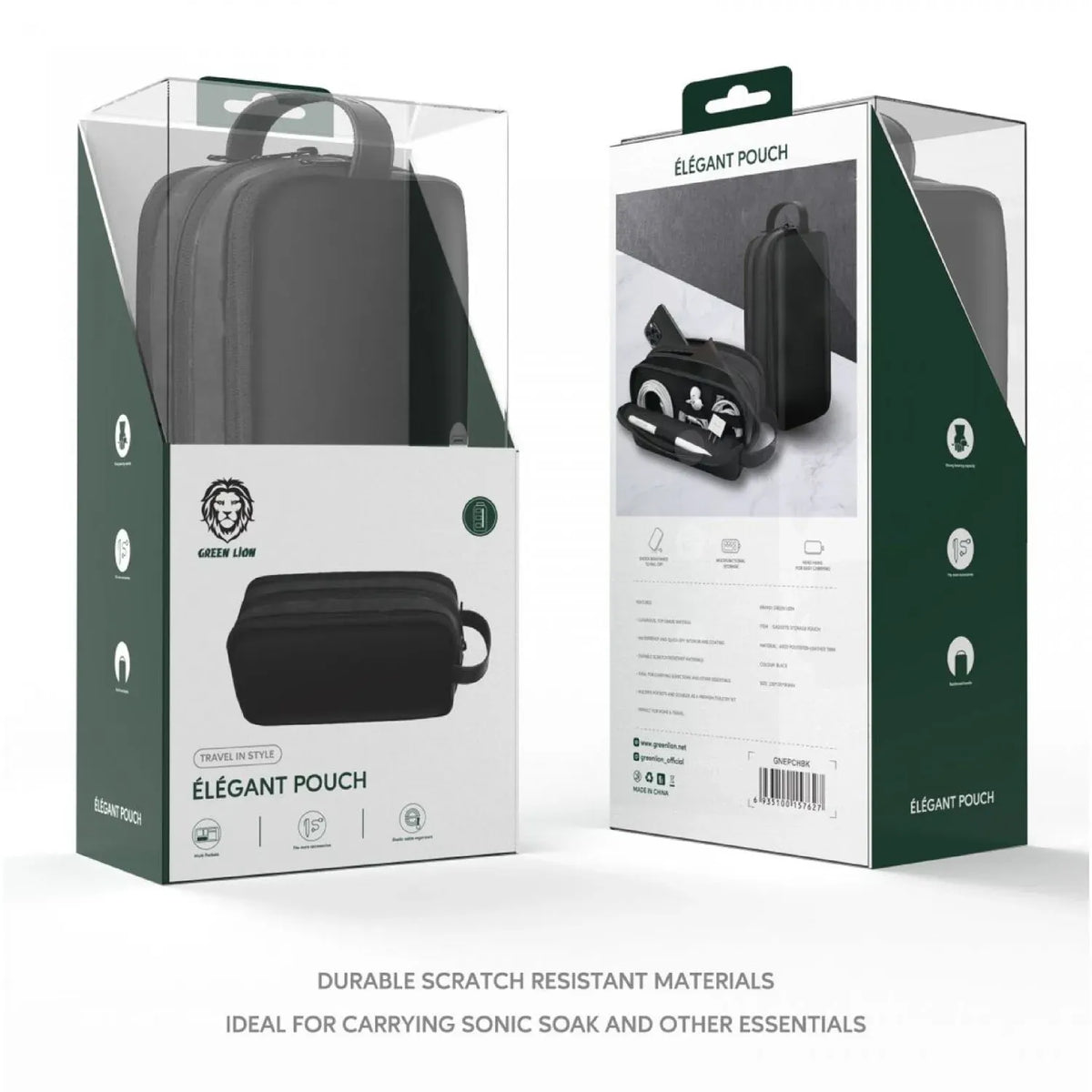 Green Lion Elegant Pouch - Black – image 5
