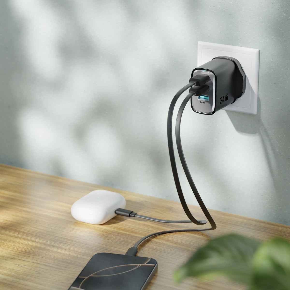 Green Lion Supra 24w Eu Wall Charger Black – image 4
