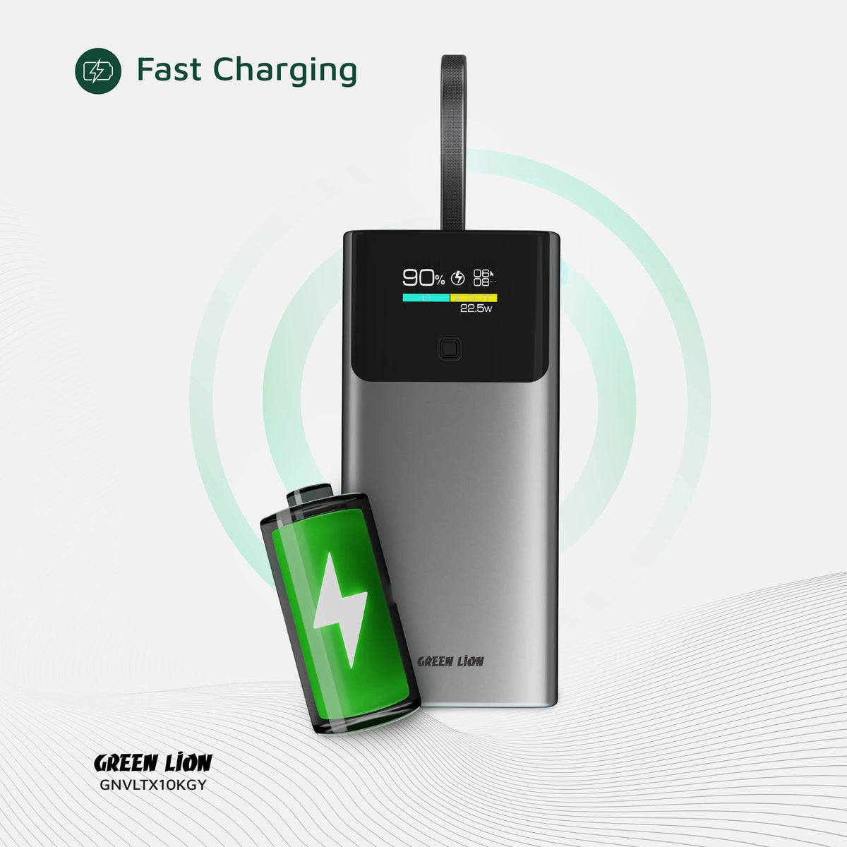 Green Lion Voltix 10000mAh Power Bank Pd20w Grey – image 19