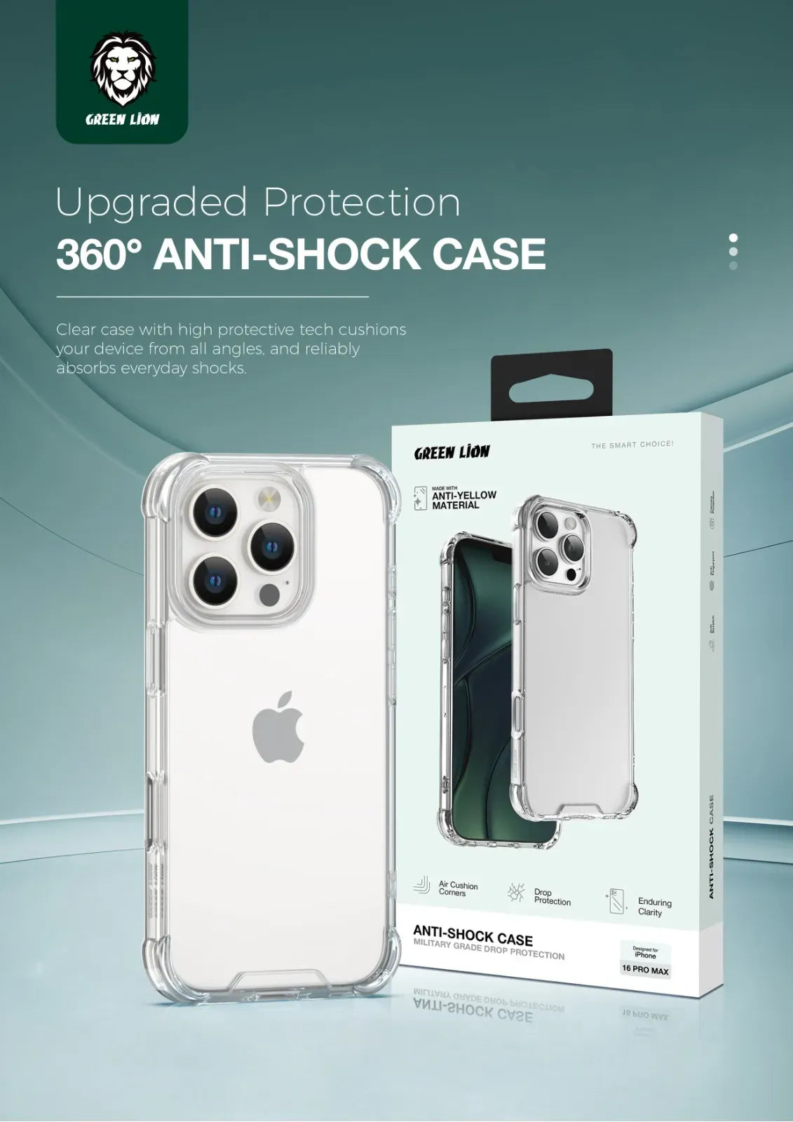 Green Lion Anti-Shock Case - Clear – image 2