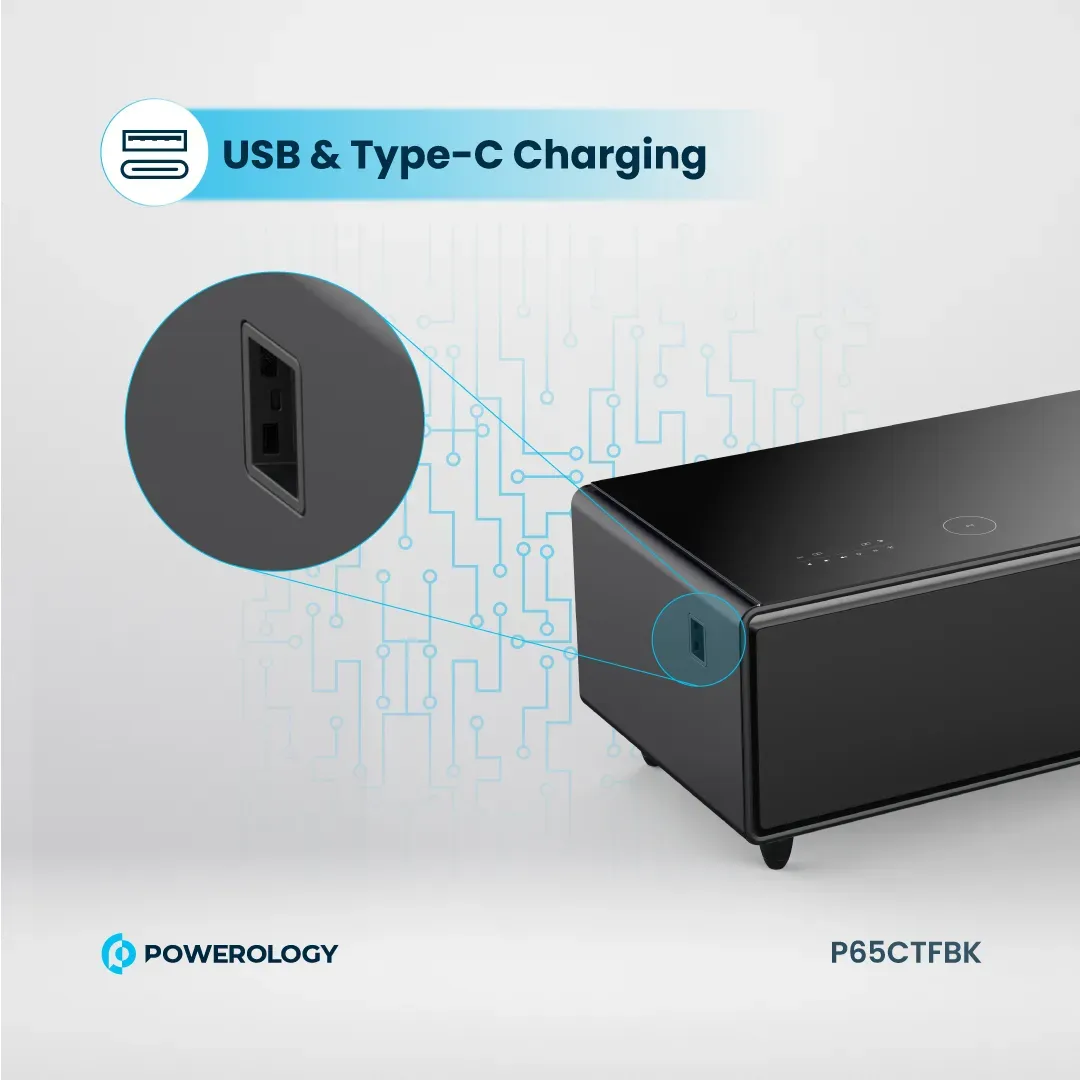Powerology Fridge Coffee Table Hifi Speaker 93l Black – image 3