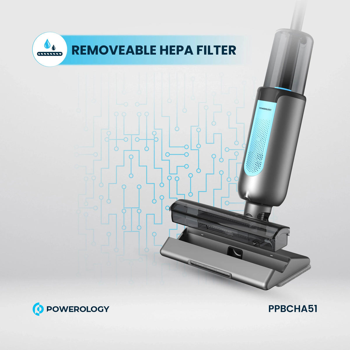 Powerology Dual Design Cordless Vacuum Mop Black – image 15
