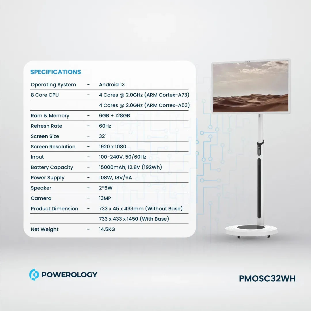 Powerology 32 Android Smart Screen White – image 13