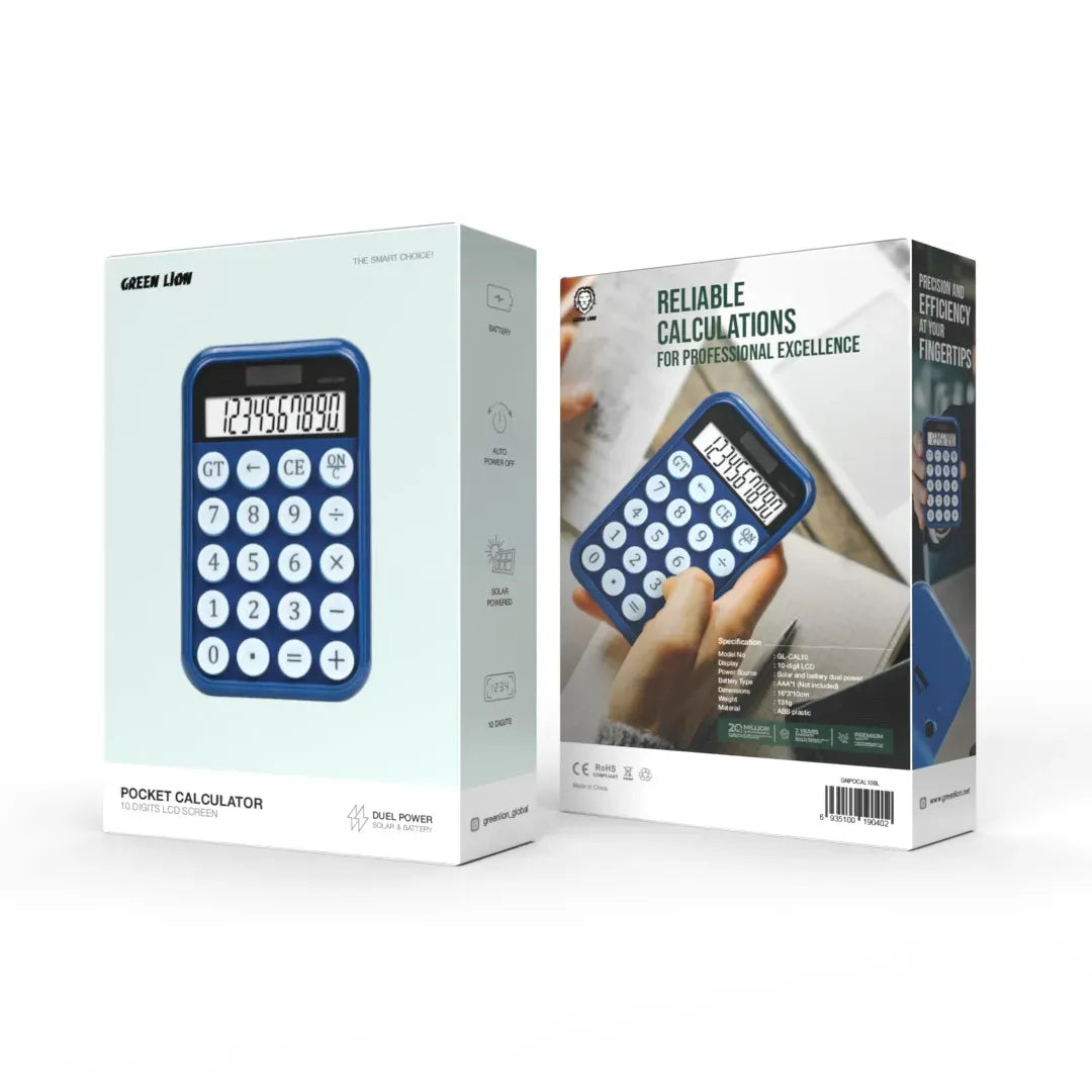 Green Lion Pocket Calculator - Blue – image 3