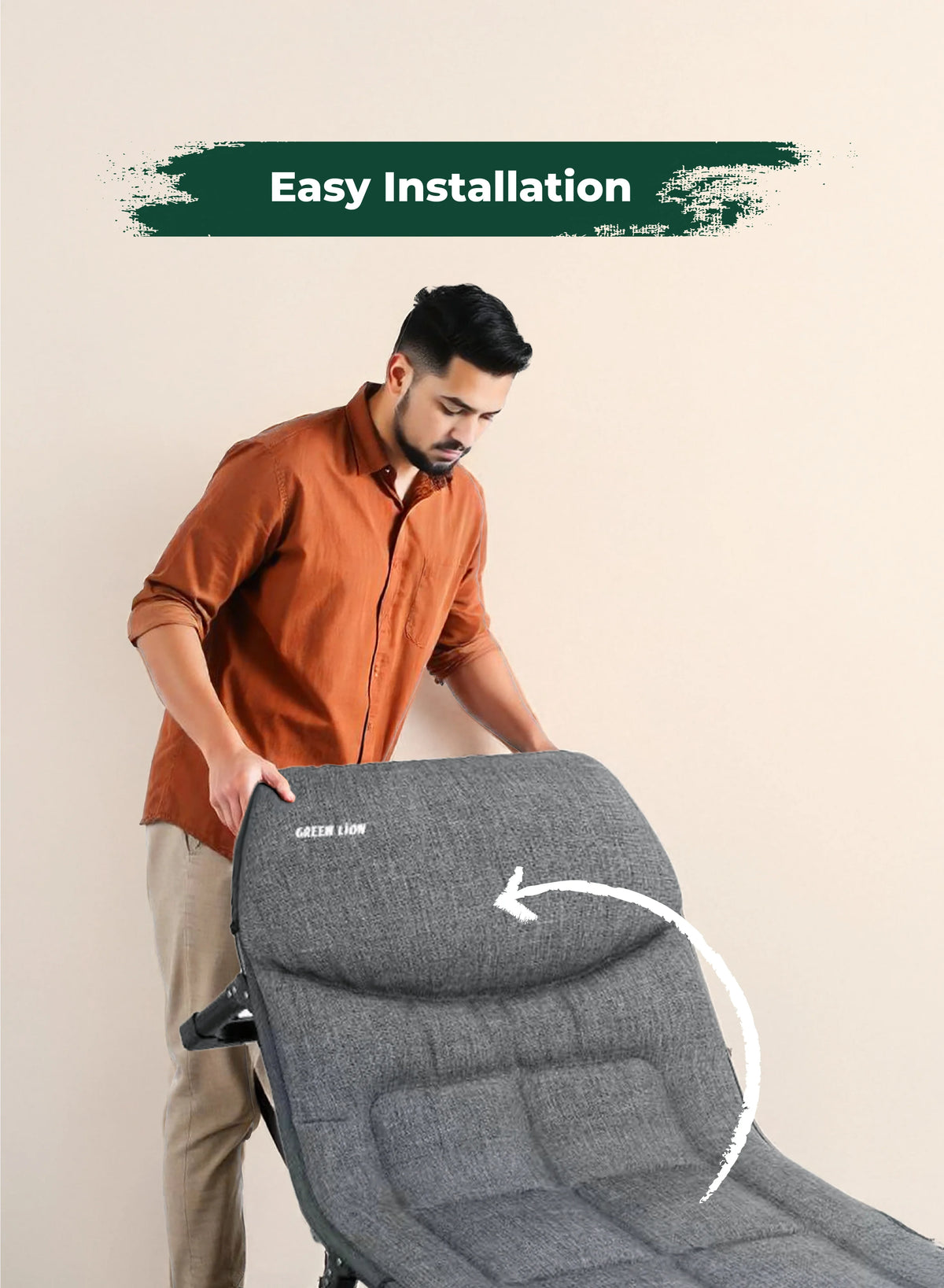 Green Lion Foldable Camping Bed Gray – image 3