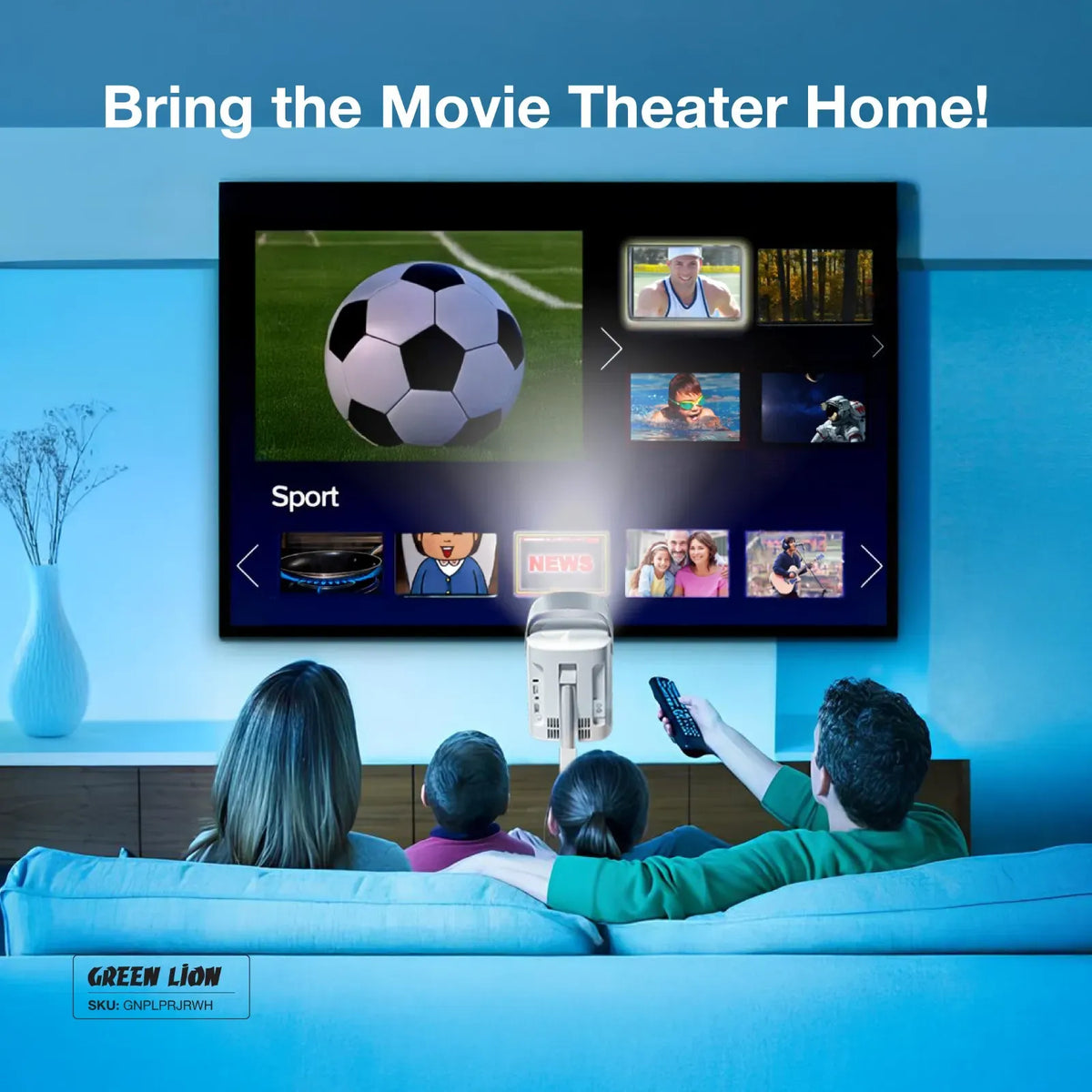Green Lion Pluto 4 KPortable Projector - White – image 10