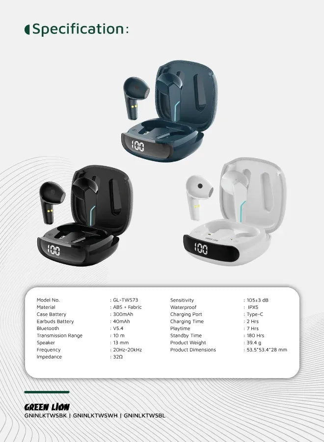 Green Lion Interlaken True Wireless Earbuds - White – image 10