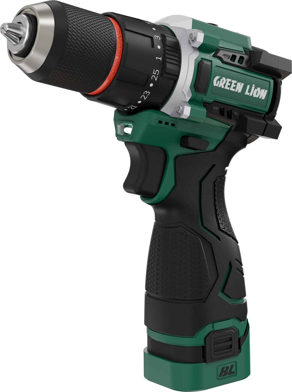 Green Lion Gd 15 Pro Drive Cordless Hammer Drill 2 18v 3 0ah Battery Green – image 1