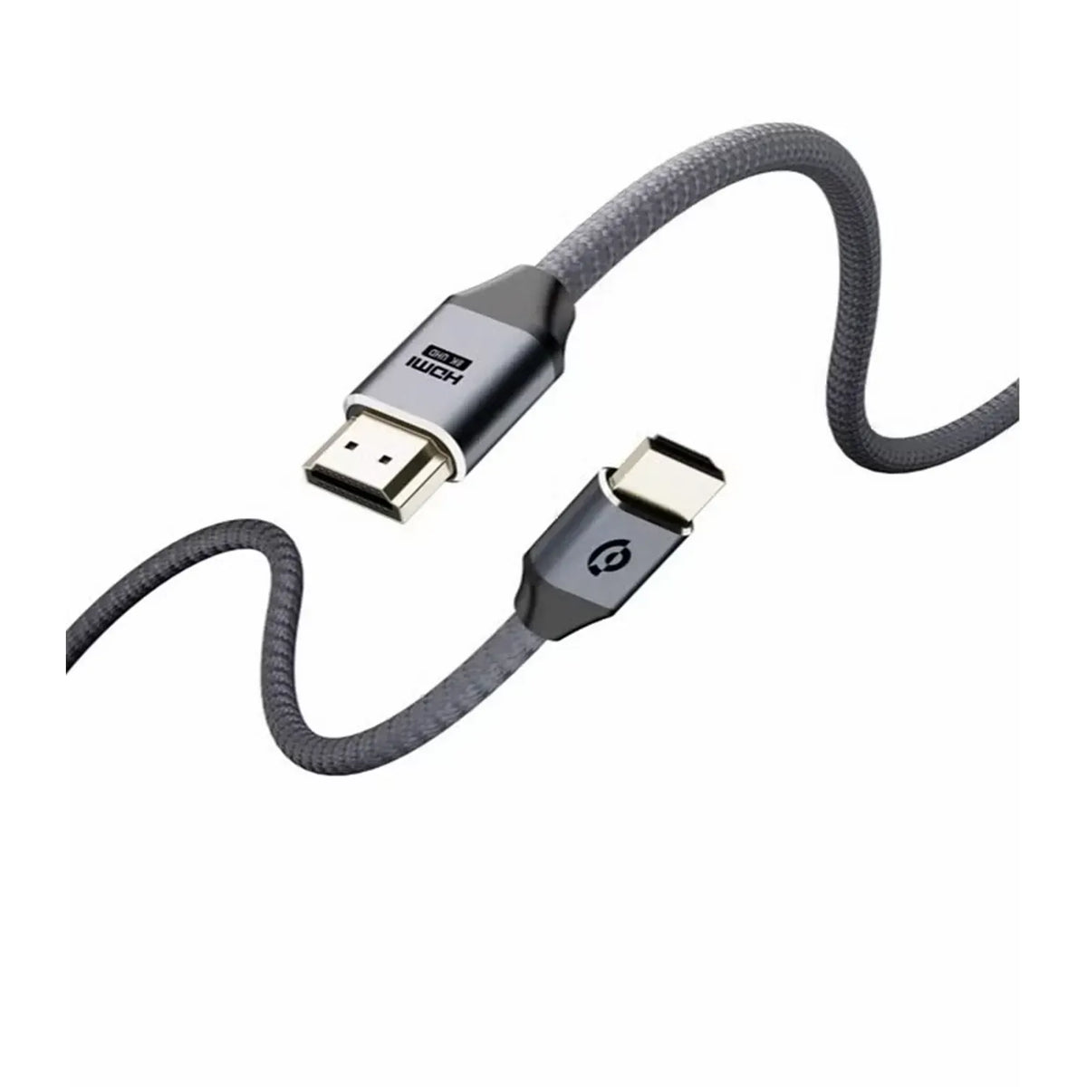 Powerology 8 KHDMI Braided Cable 3 M - Gray