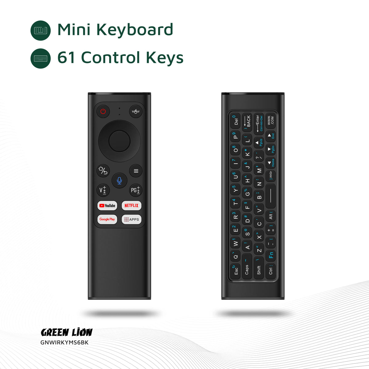 Green Lion Wireless Remote Prowith Keyboardand Mouse - Black – image 8