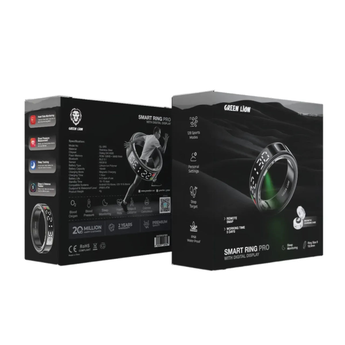 Green Lion Smart Ring Pro With Digital Display - Black – image 10