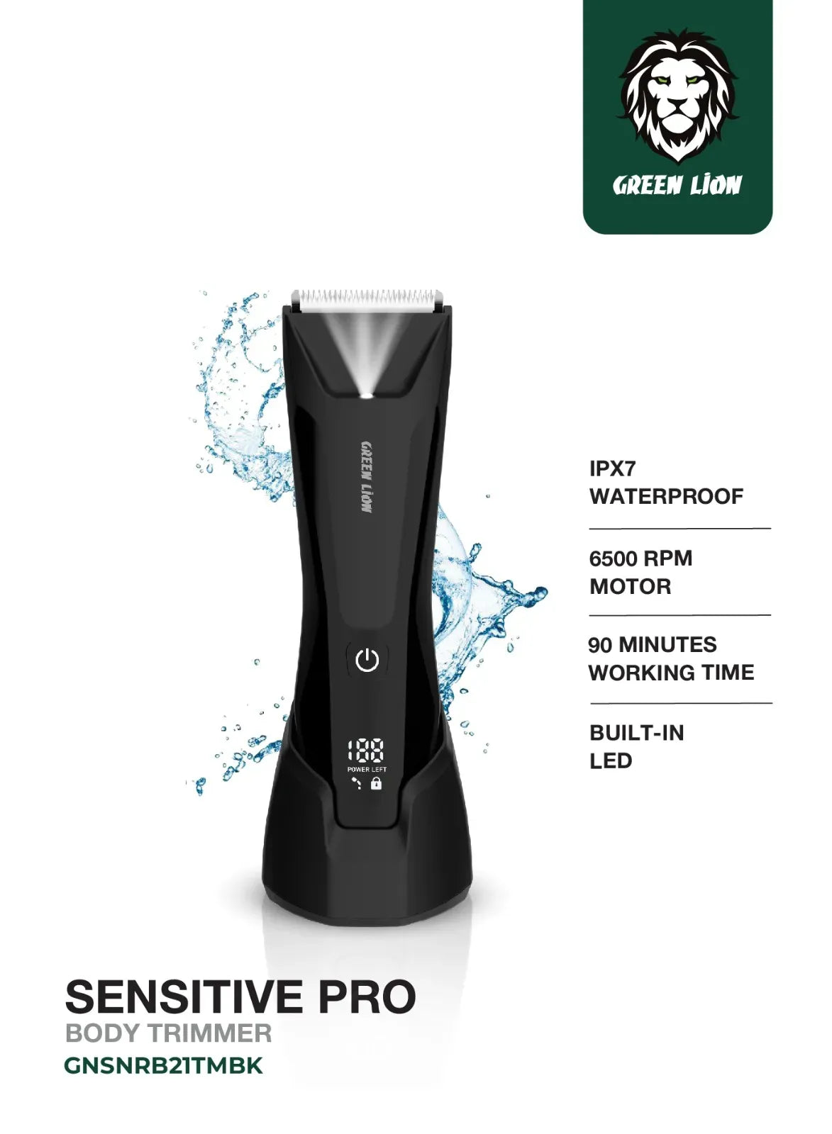Green Lion Sensitive Pro Body Trimmer Black – image 9