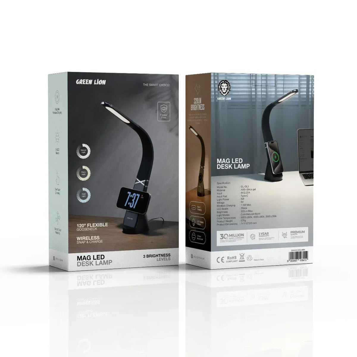 Green Lion Mag LED Desk Lamp Black – image 3