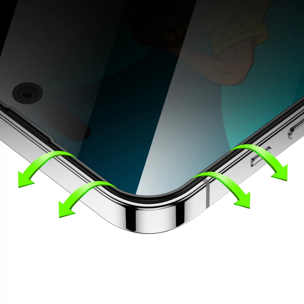 Green Lion 3 DSilicone Plus Screen Protector - Black Edge/Privacy – image 4
