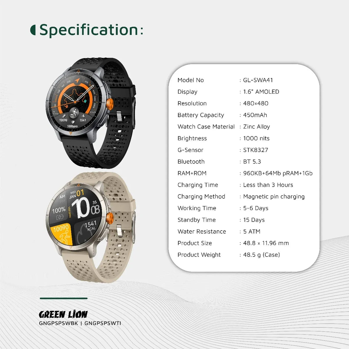 Green Lion GPSPro Smart Watch - Black – image 5