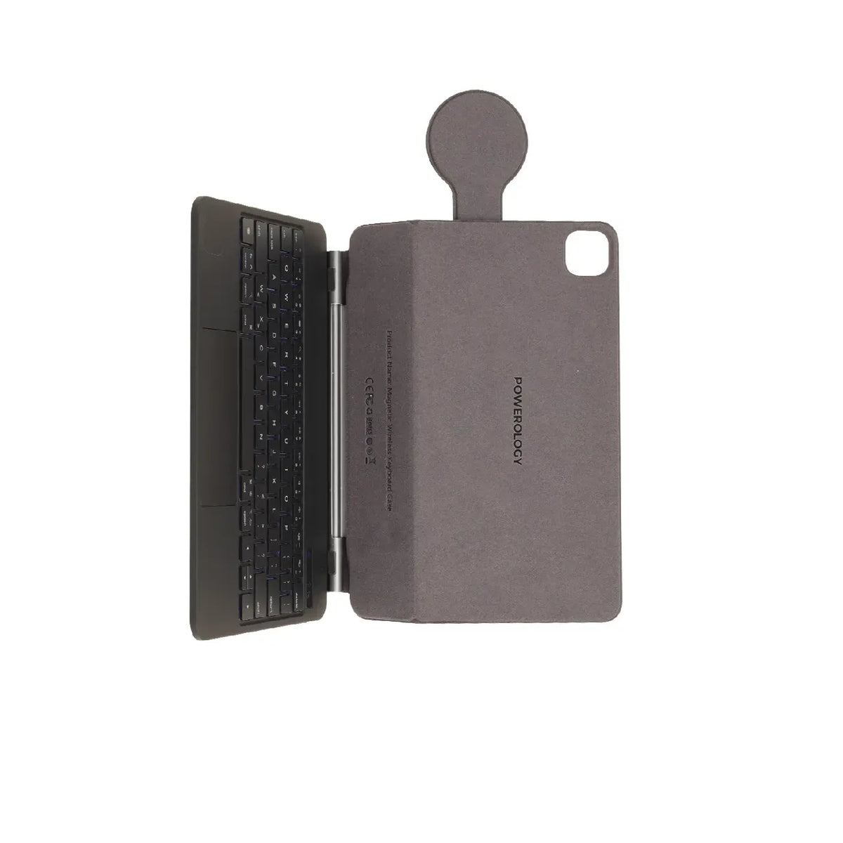 Powerology Dynaboard Wireless Keyboard Case with MagSafe Phone Holder for Ipad 10th Gen Black – image 11
