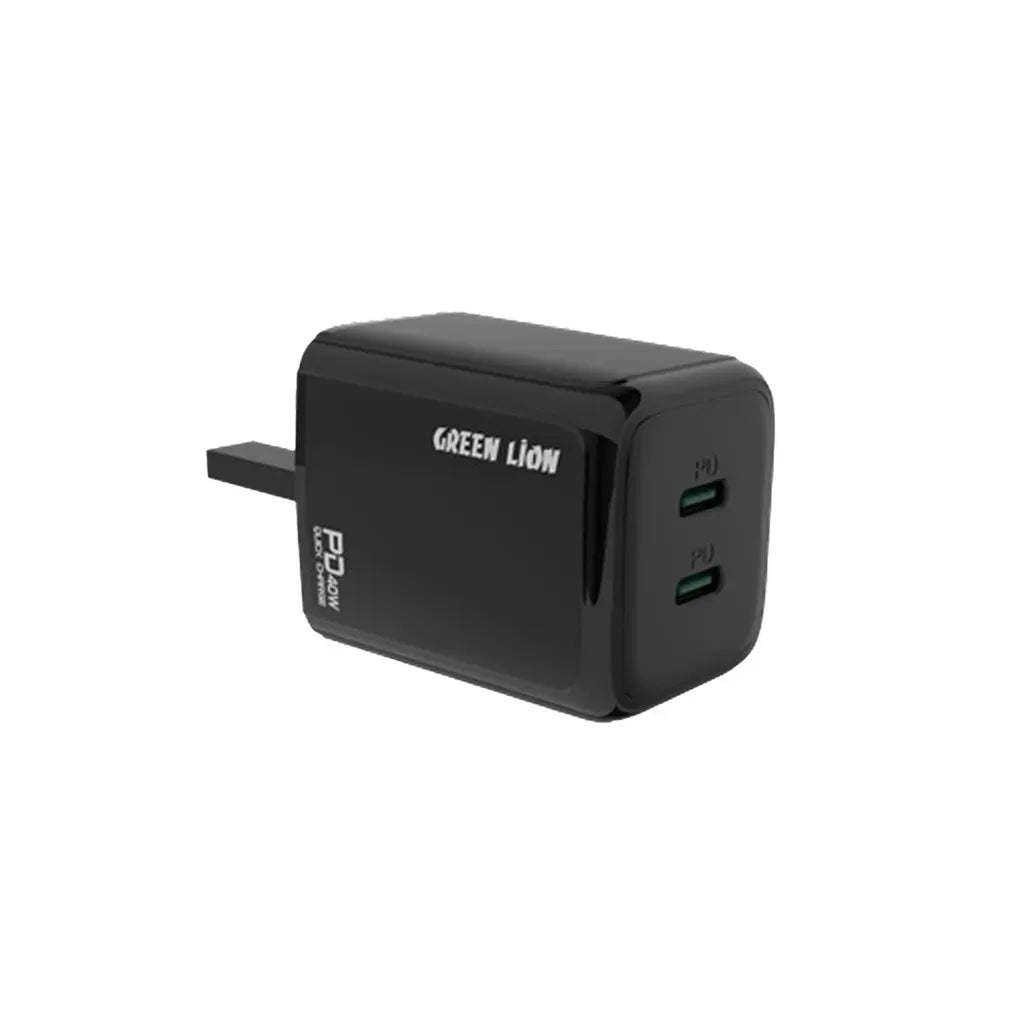 Green Lion 40w Dual PD Wall Charger Black – image 2