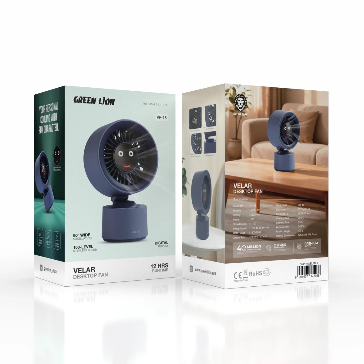 Green Lion VELARDesktop Fan - Blue – image 4