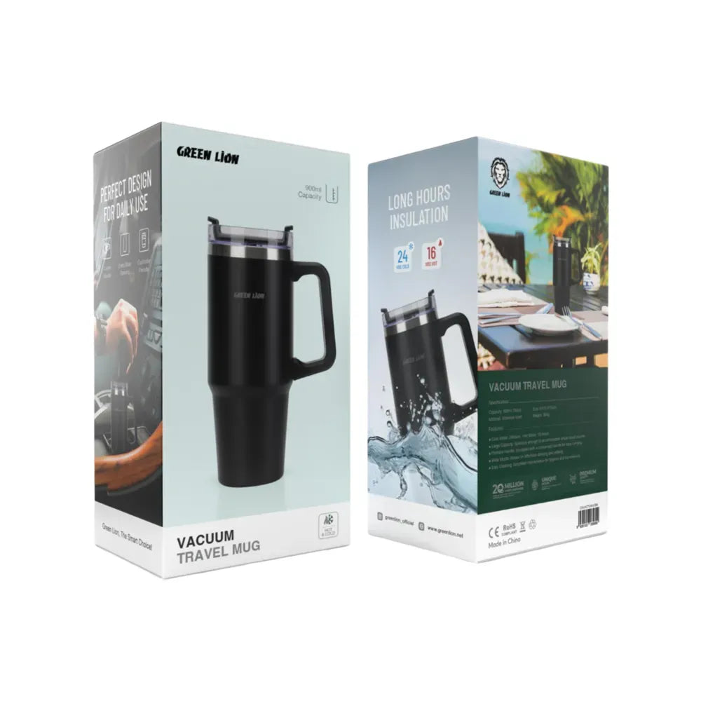 Green Lion Vacuum Travel Mug - Black – image 2