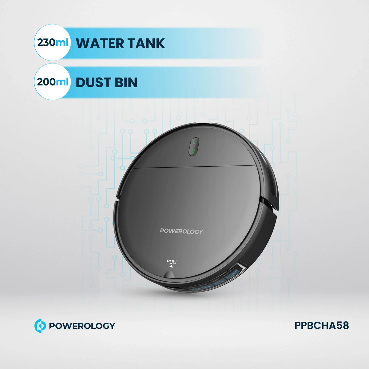 Powerology Smart Robovac Vacuum Mop Black – image 7