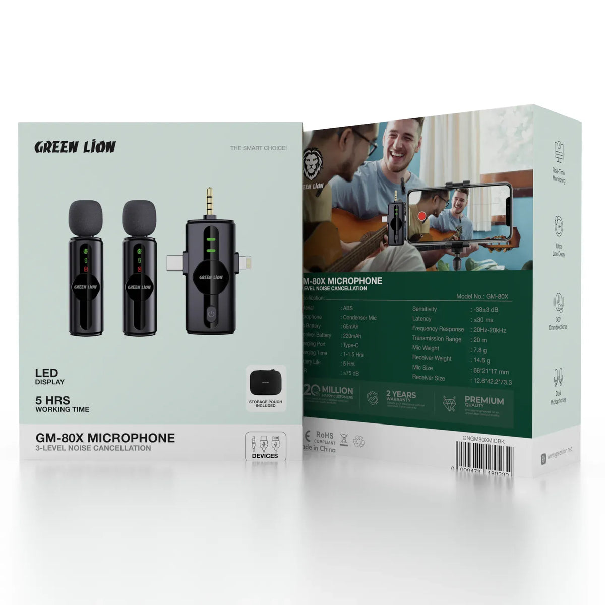 Green Lion Gm 80x Microphone 3 in 1 Black – image 7