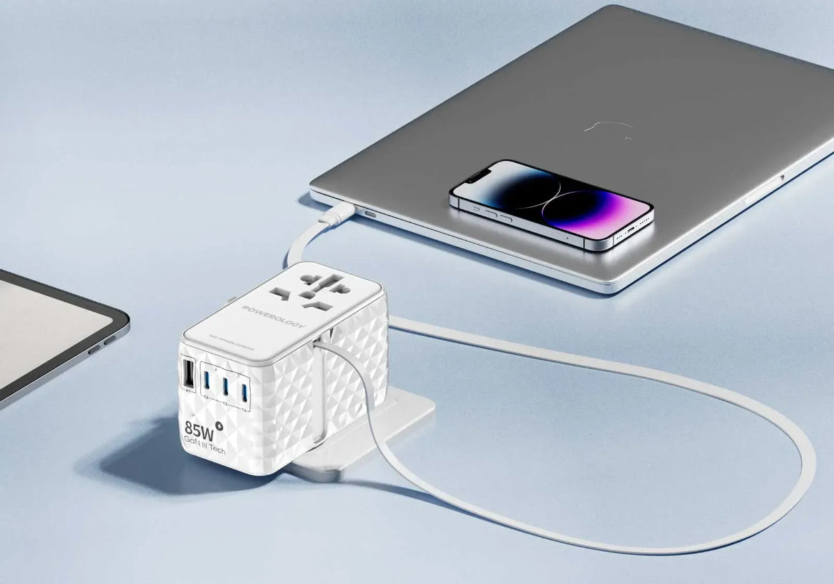 Powerology 85 W Super Charger Retractable Type-CCable - White – image 9