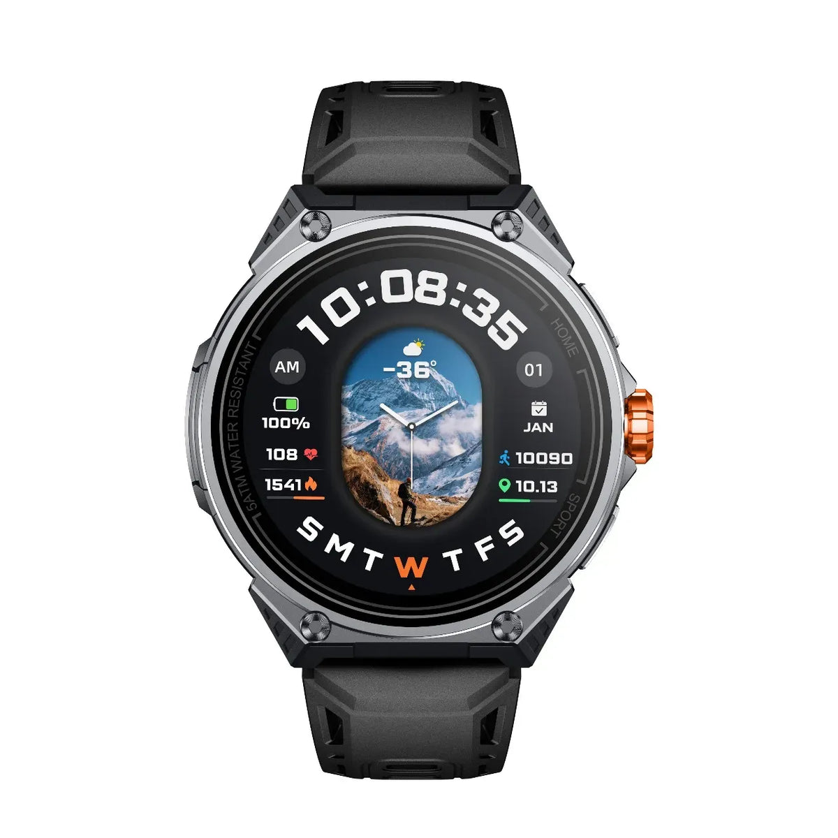 Powerology Alfa Urban Sports GPS Smart Watch Black – image 3