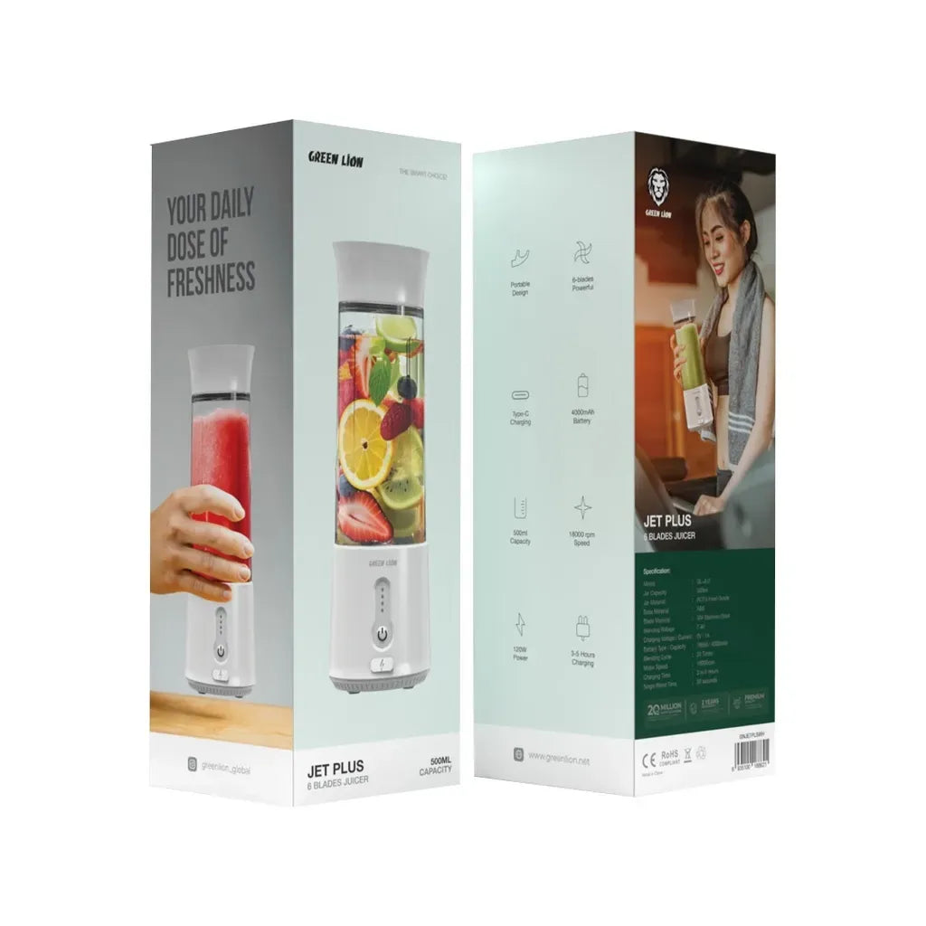Green Lion 120 WJETPLUS 6 Bladed Juicer - White