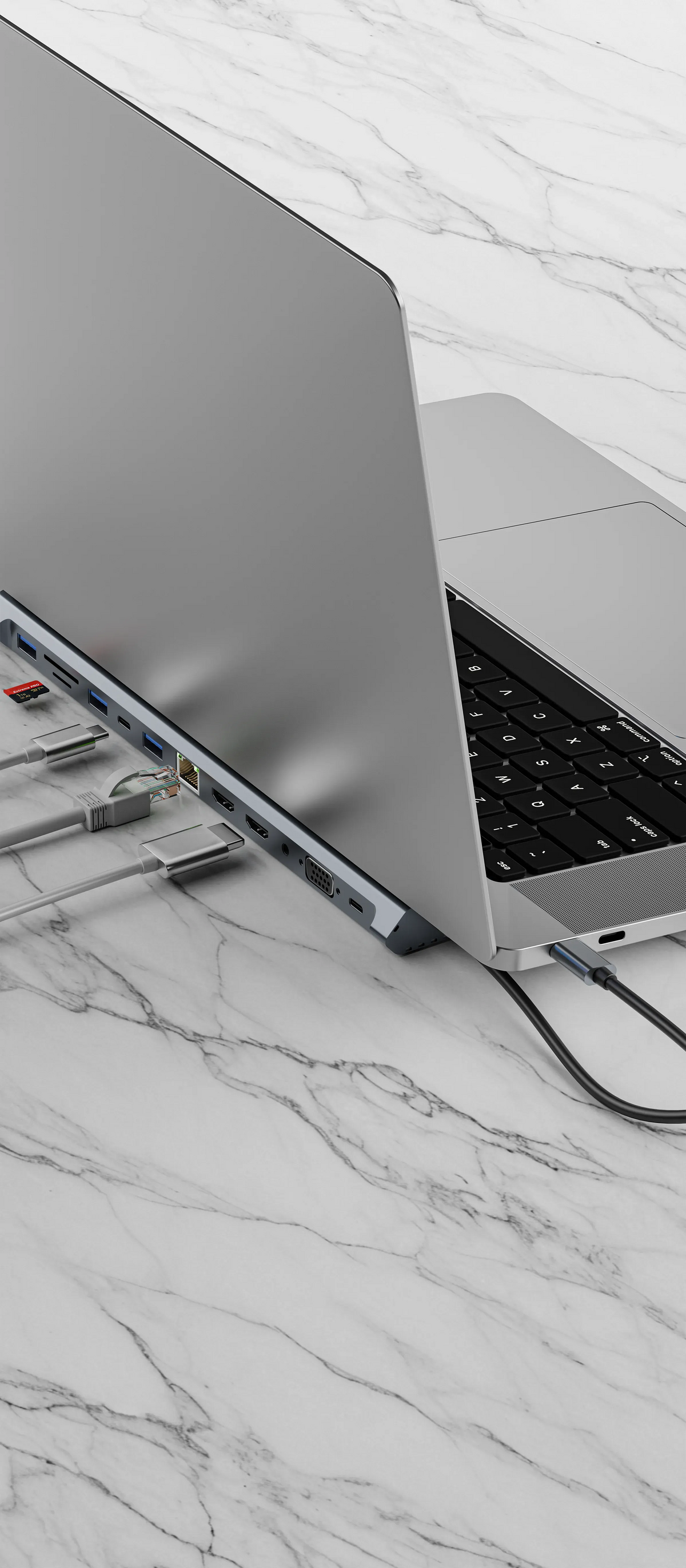 Green Lion 12 in 1 4k Hdmi Ethernet USB C Hub Gray – image 10