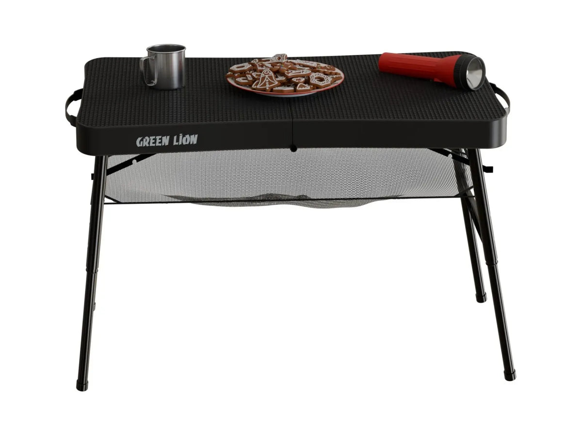 Green Lion Foldable Travel Camping Table Stool Black – image 2
