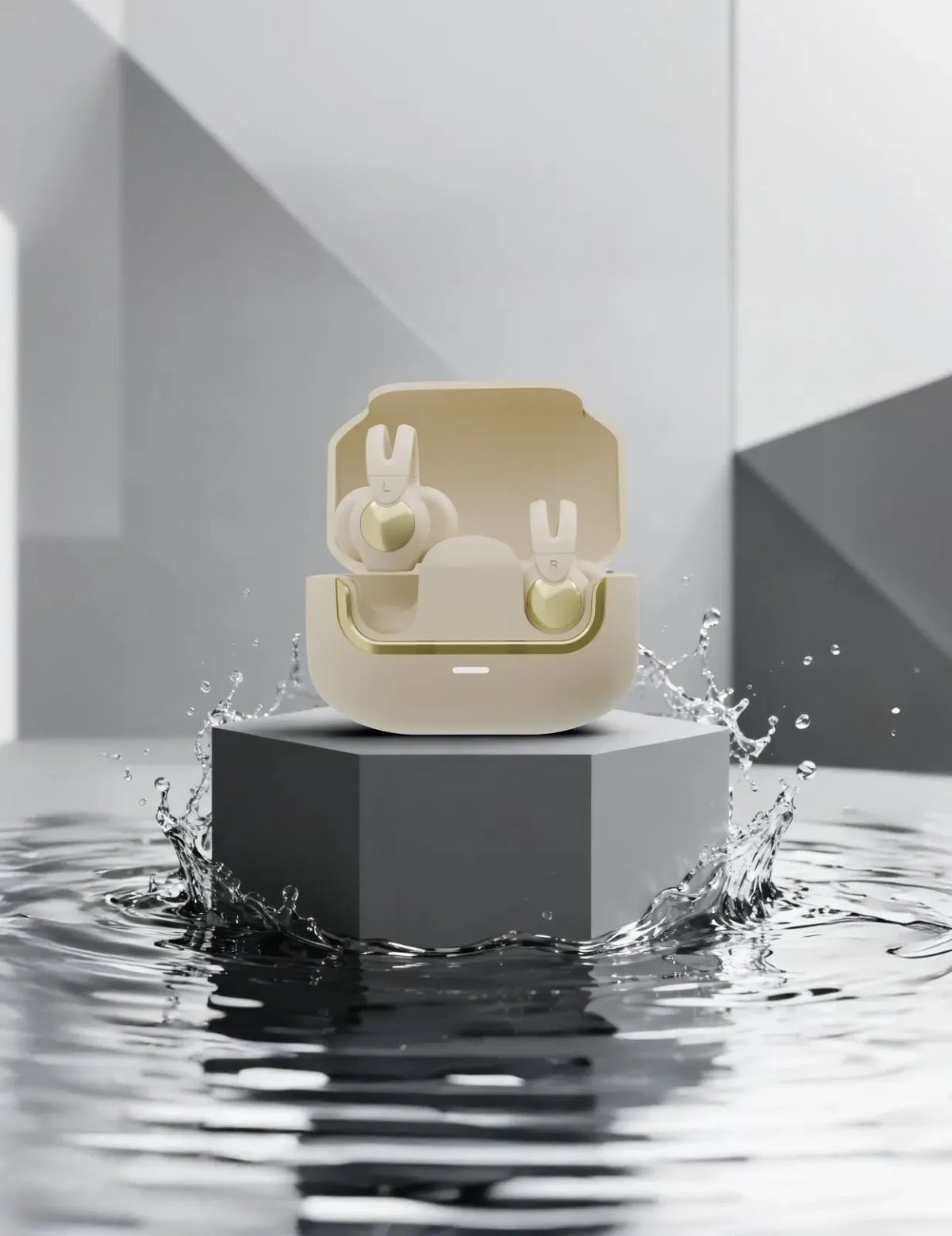 Green Lion GR-22 Clip-On Earbuds - Beige – image 5