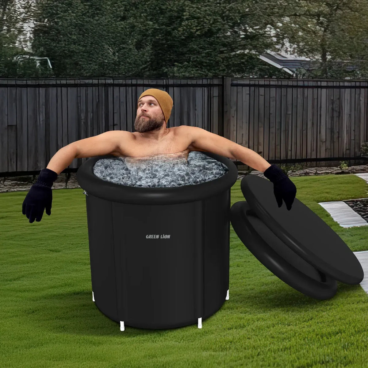 Green Lion Ice Bath Tub - Black – image 4