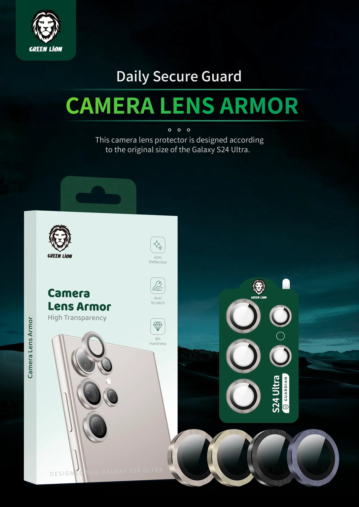 Green Lion Camera Lens Armor - Gray