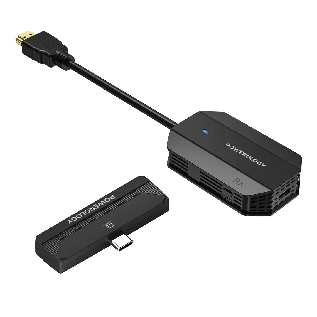 Powerology Wireless Hdmi Type C Adapter Audio Video Black – image 3