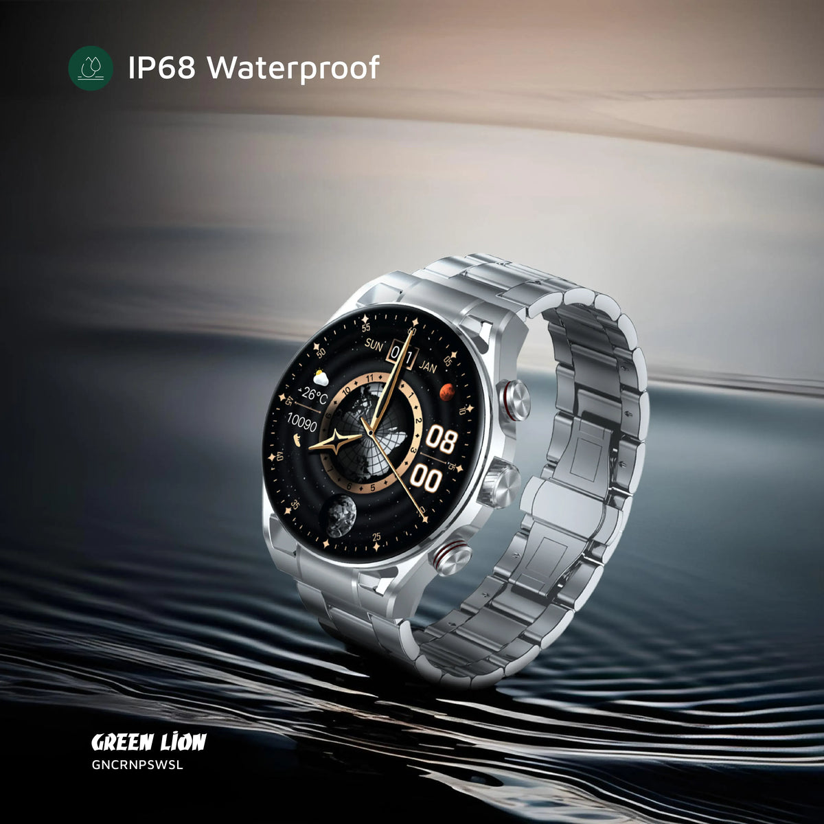 Green Lion Chrono Pro Smart Watch - Silver – image 5