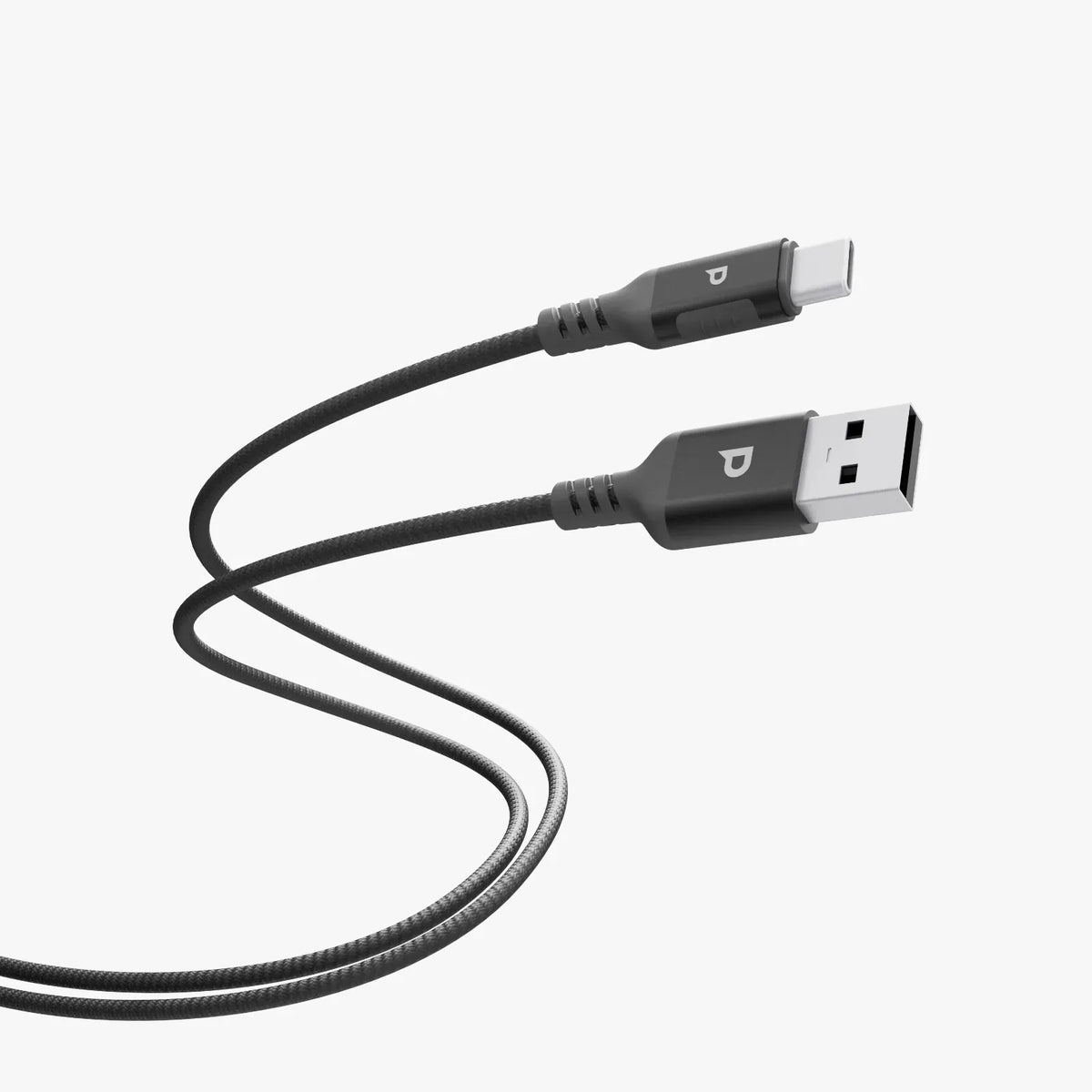 Powerology Power Sync Weave USB-A to USB-C 2 MCable PD 20 W - Gray