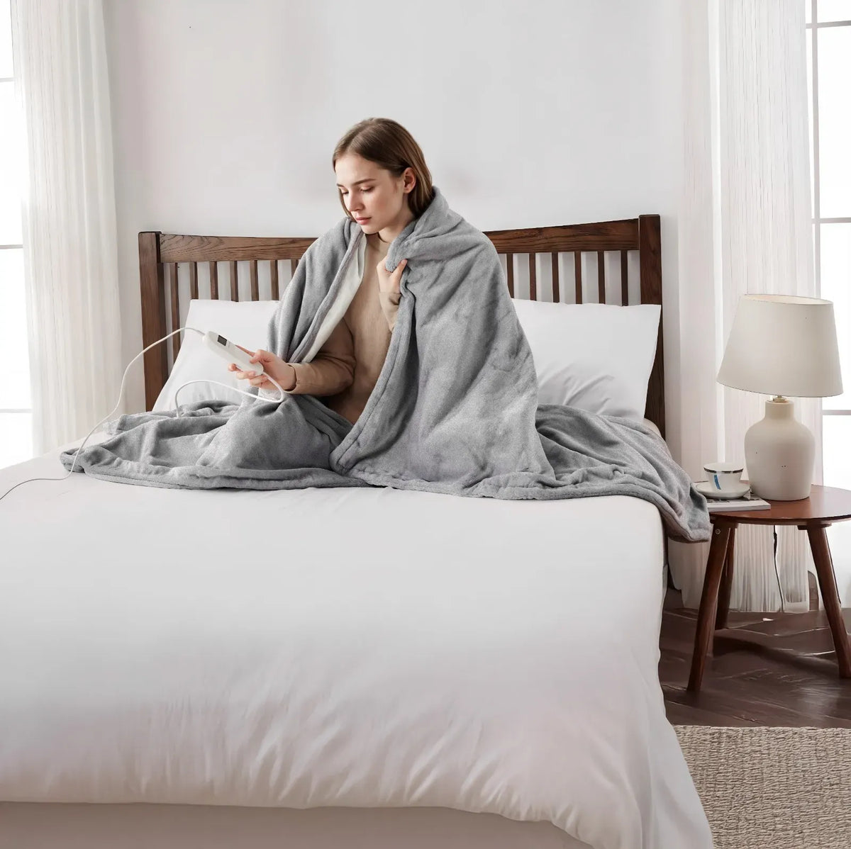 Green Lion Electric Blanket with Heating Function Gray – image 5
