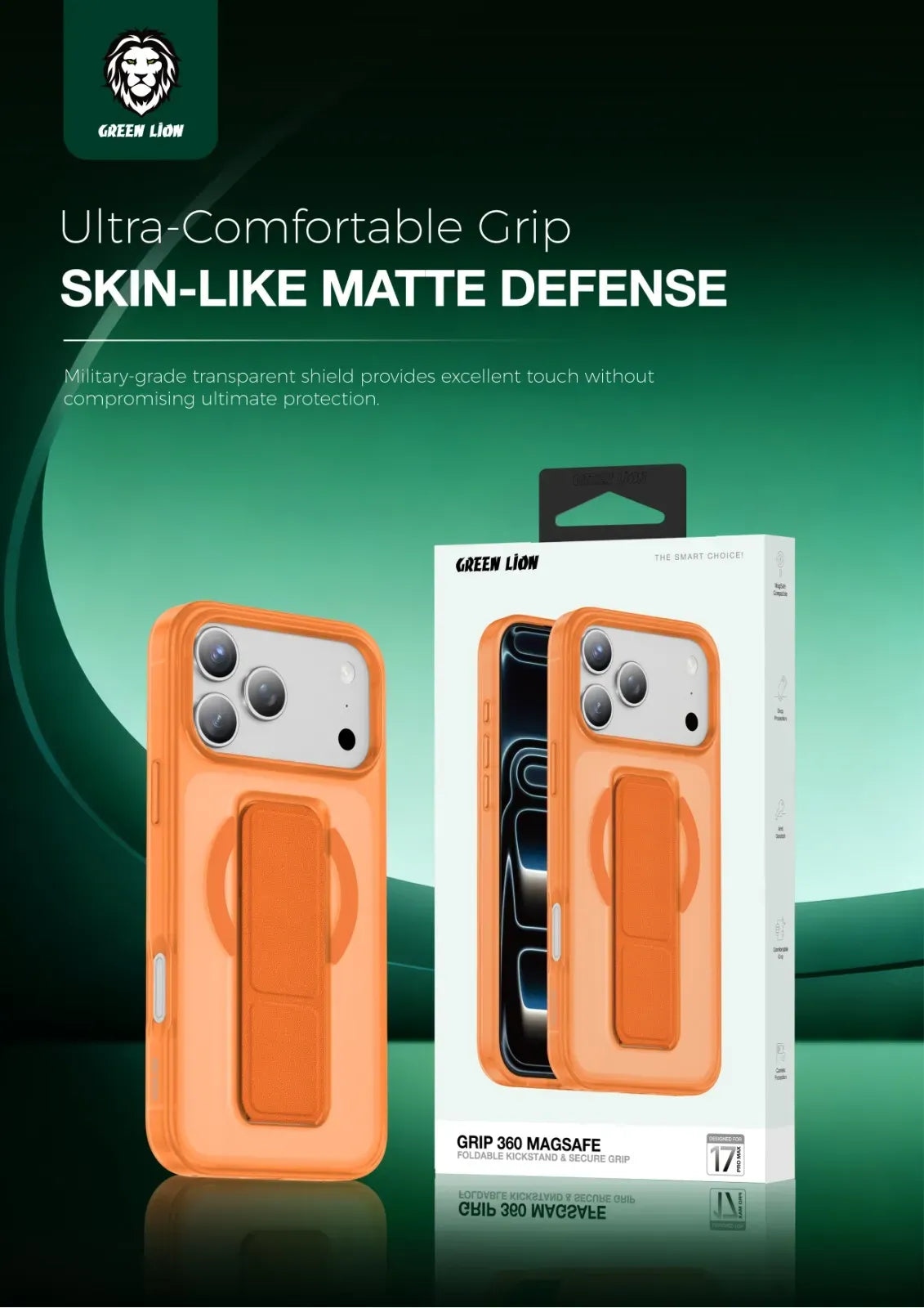 Green Lion GRIP 360 Mag Safe Case - Orange Titanium – image 5