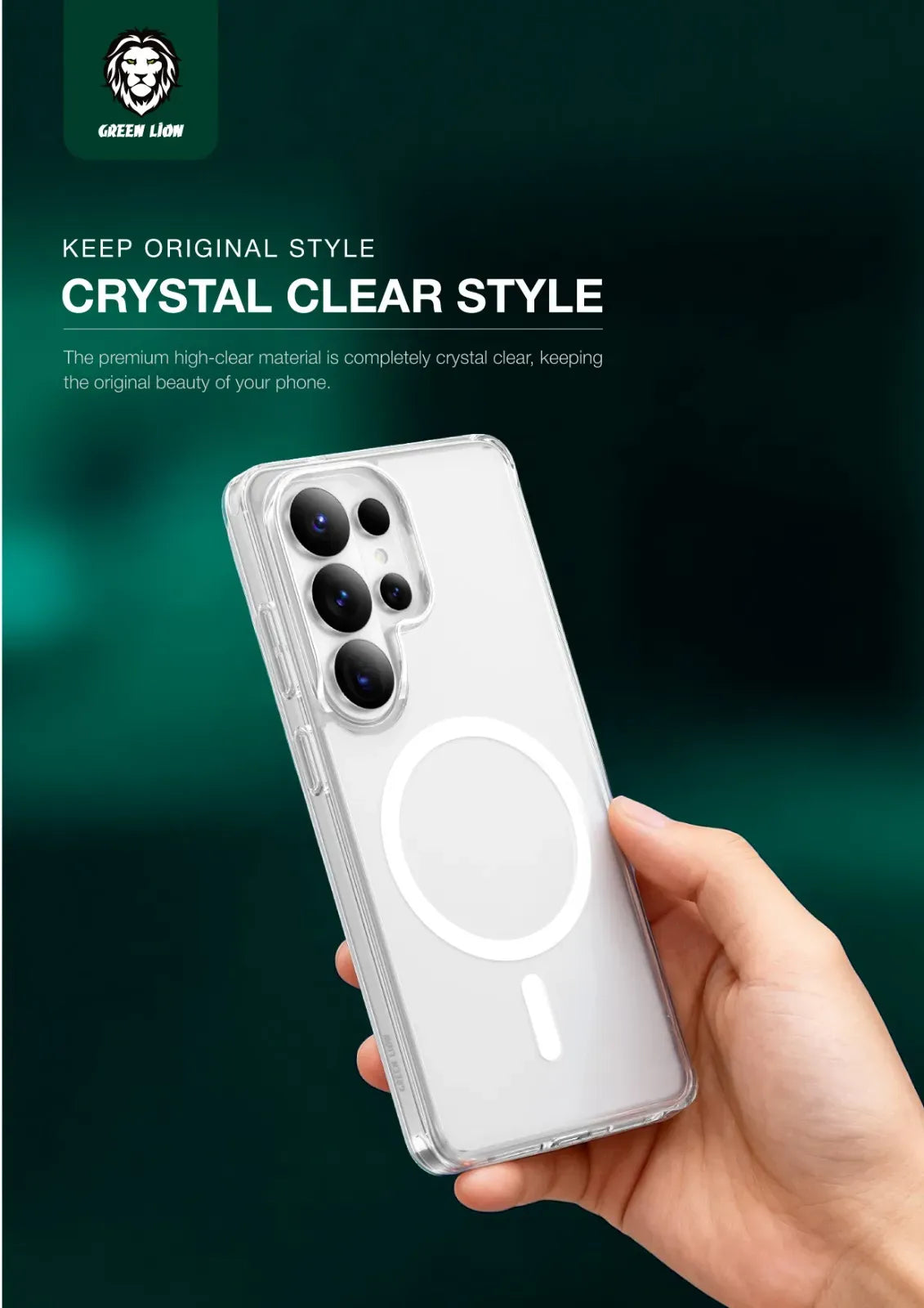 Green Lion Mag Safe Crystal Clear Case – image 5