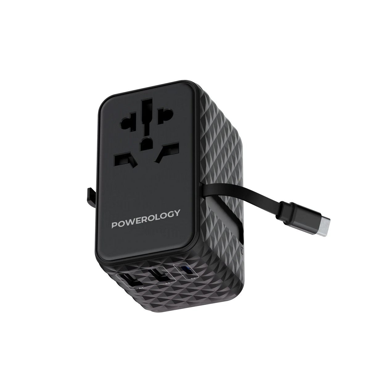 Powerology Ga N 20 W PDUniversal Adapter Retractable Type-CCable - Black – image 11